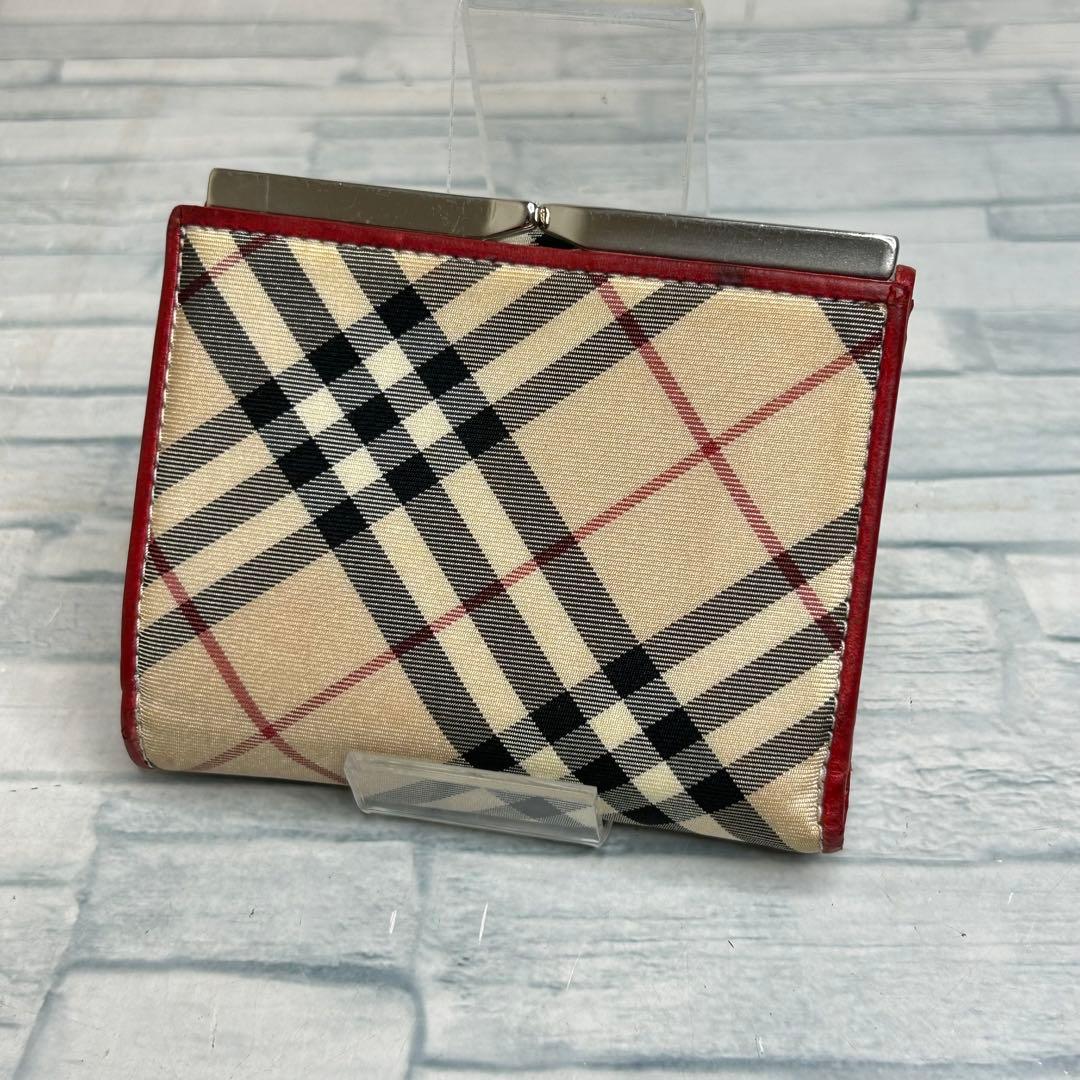 35 美品　BURBERRY バーバリー　二つ折り財布　がま口