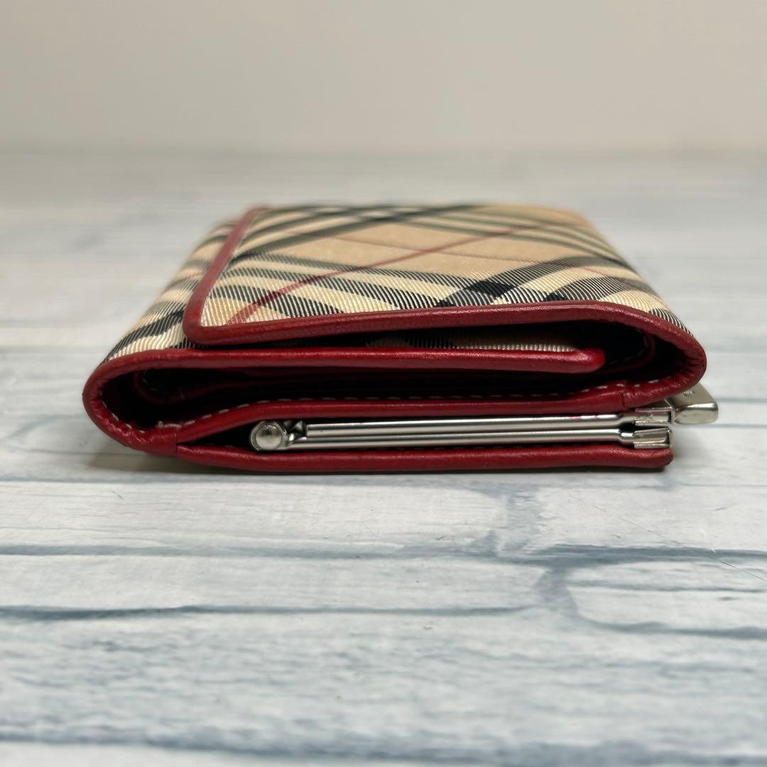 35 美品　BURBERRY バーバリー　二つ折り財布　がま口