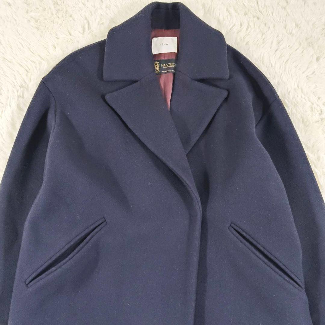 イエナ マンテコ オーバーサイズ チェスターコート ネイビー 極美品