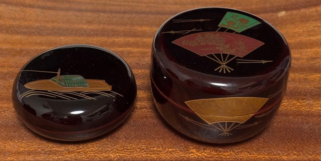 加賀蒔絵の棗と香合