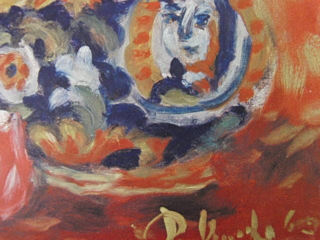 梅原龍三郎、【ばら】、希少な大判額装用画集より、新品高級額装付、豪華限定版