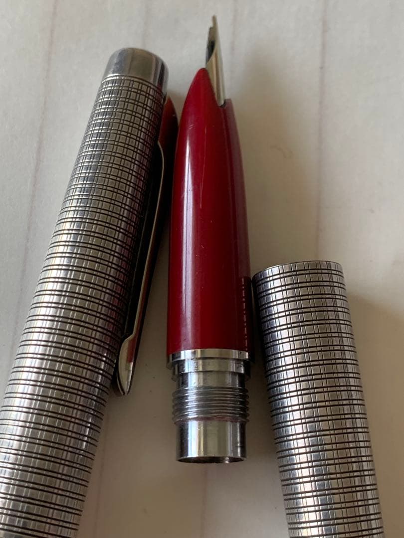 プラチナ シルバー 万年筆 18K WG