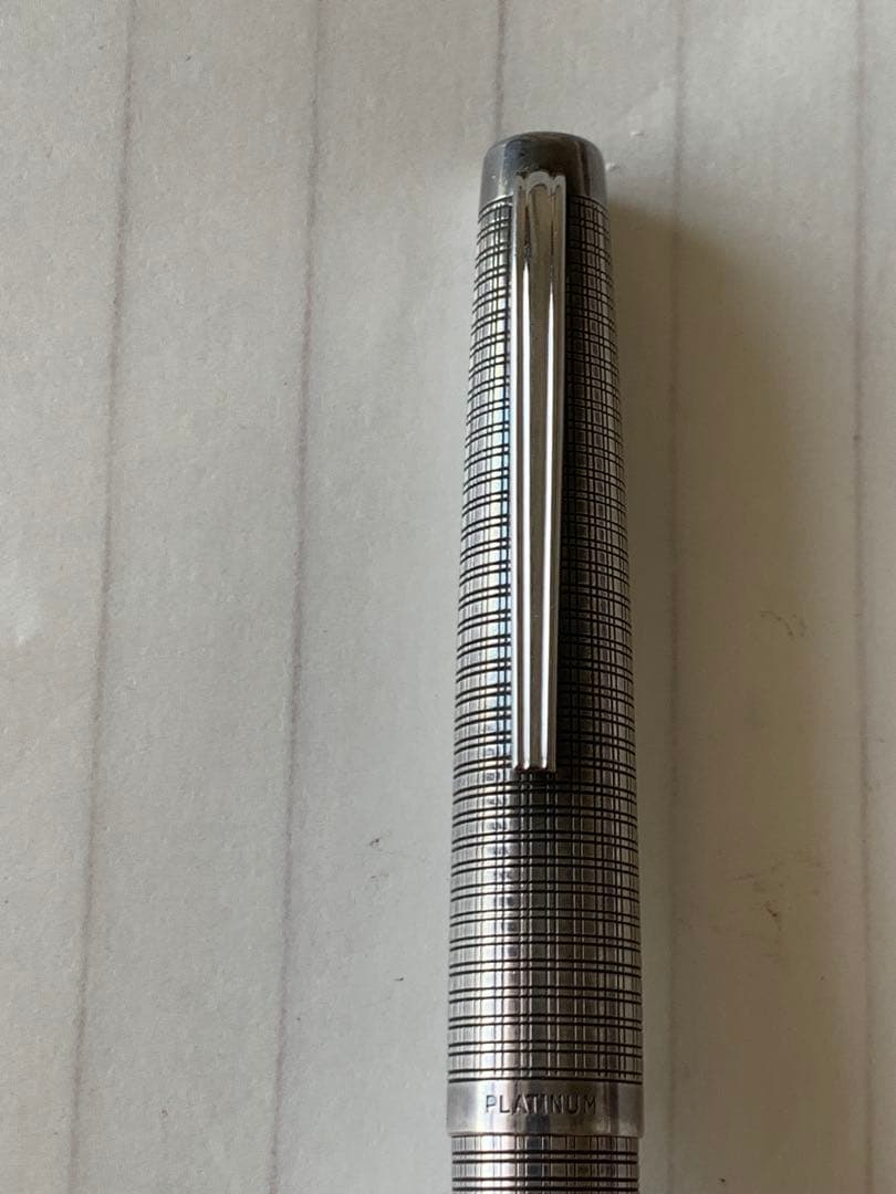 プラチナ シルバー 万年筆 18K WG