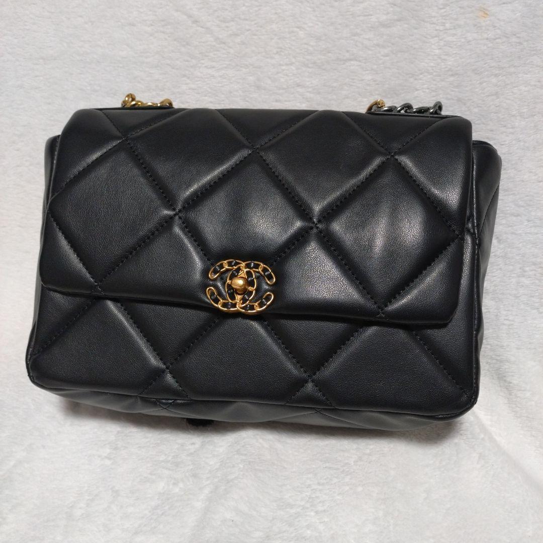 【美品】CHANELノベルティブラックショルダーバッグ