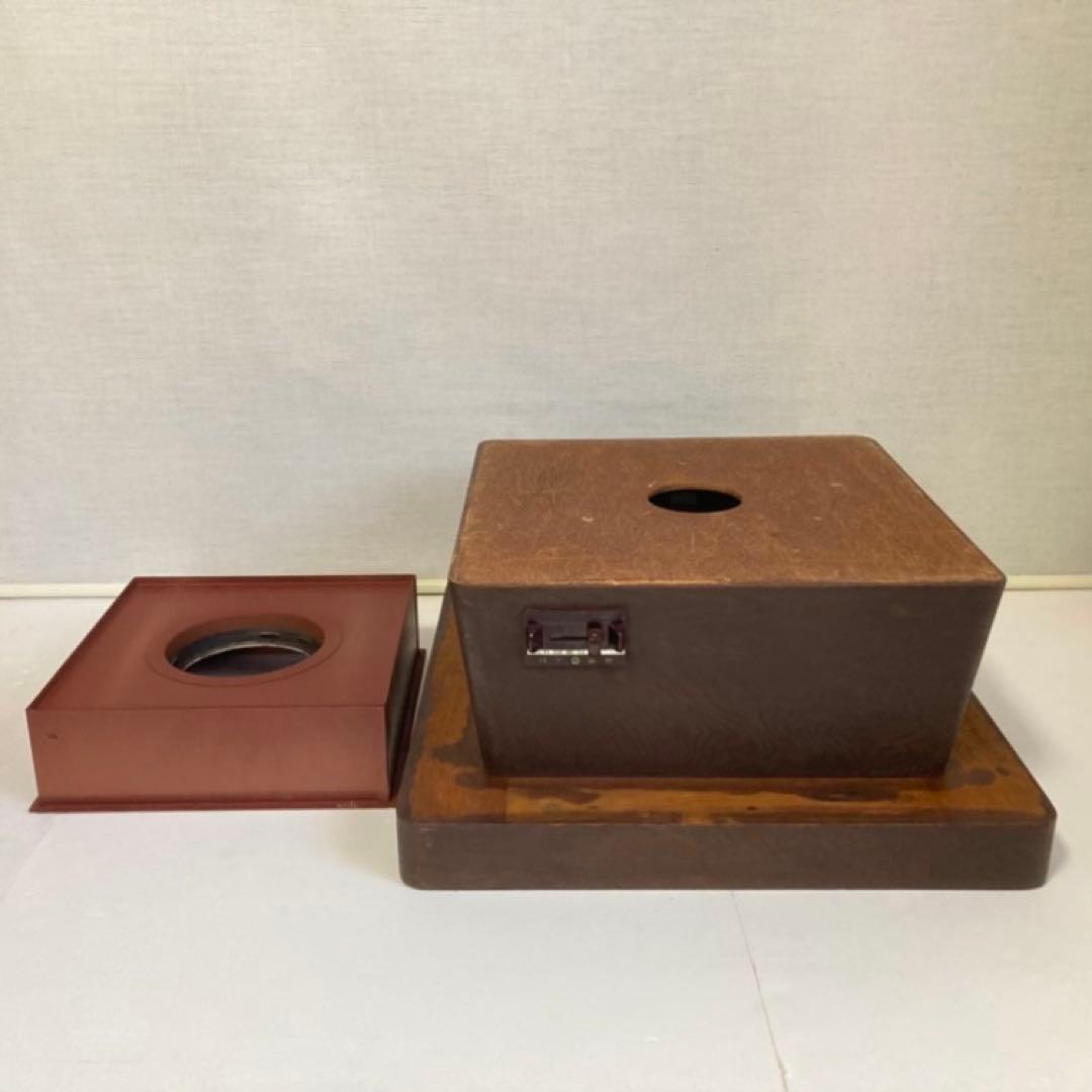 日立 電気火鉢 コンロ ストーブ 座卓 木製 関西 縁付き 昭和レトロ 難有り