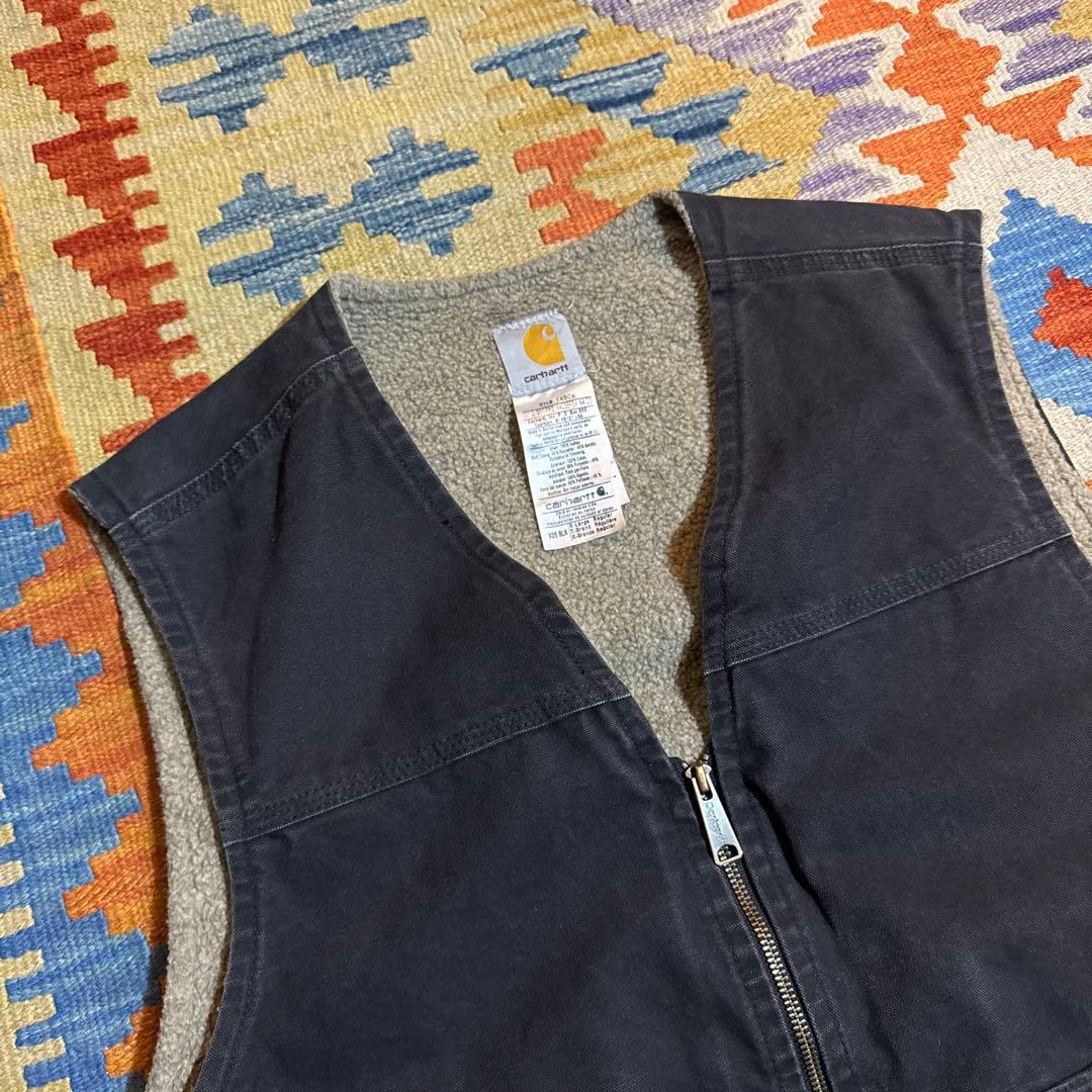 Carhartt ダークグレー ジップアップベスト