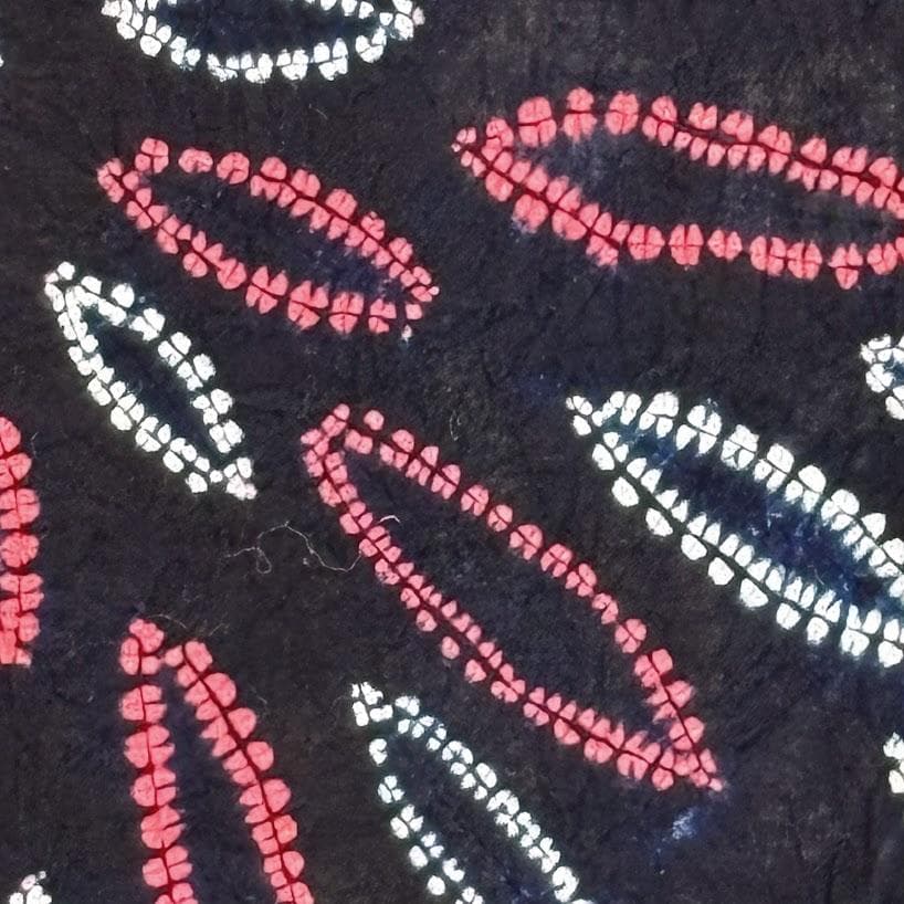 ゆりのはな　未使用品　絞り浴衣　有松鳴海絞り　総絞り　浴衣　紺色系　綿　I402