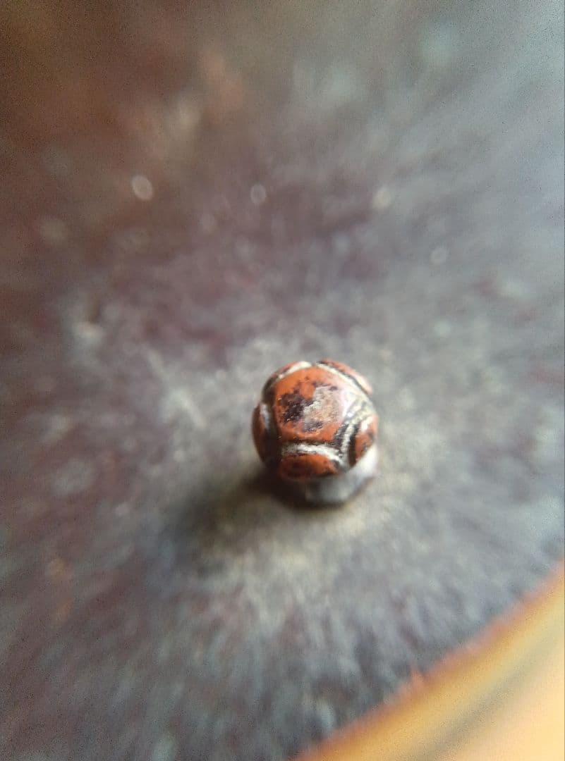 銅製　丸型蓋付き容器　灰皿　凹み有　ヴィンテージ　花器