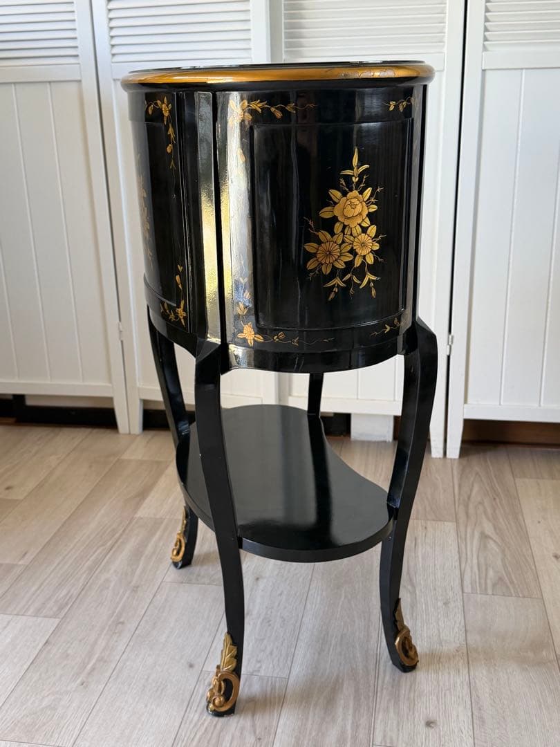 猫脚キャビネット アンティーク 3段引き出し 花台　電話台 レトロ