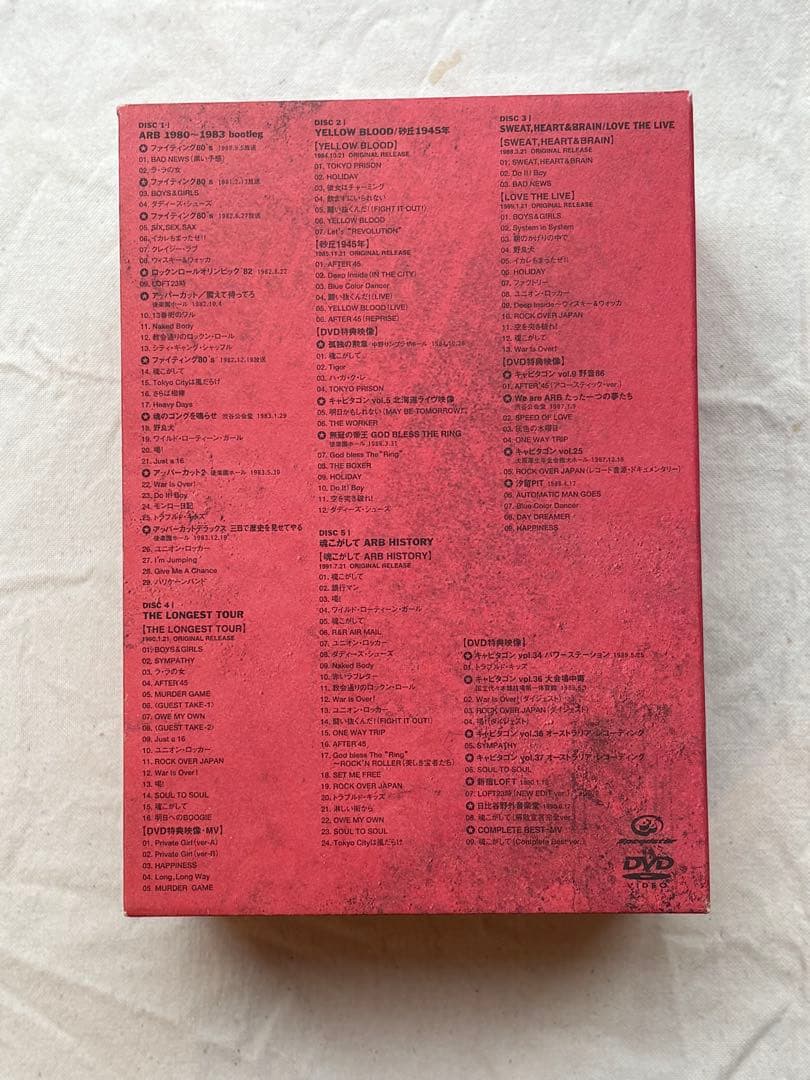 ミュージック ARB RED BOX 1978-1990 COMPLETE DVD SET