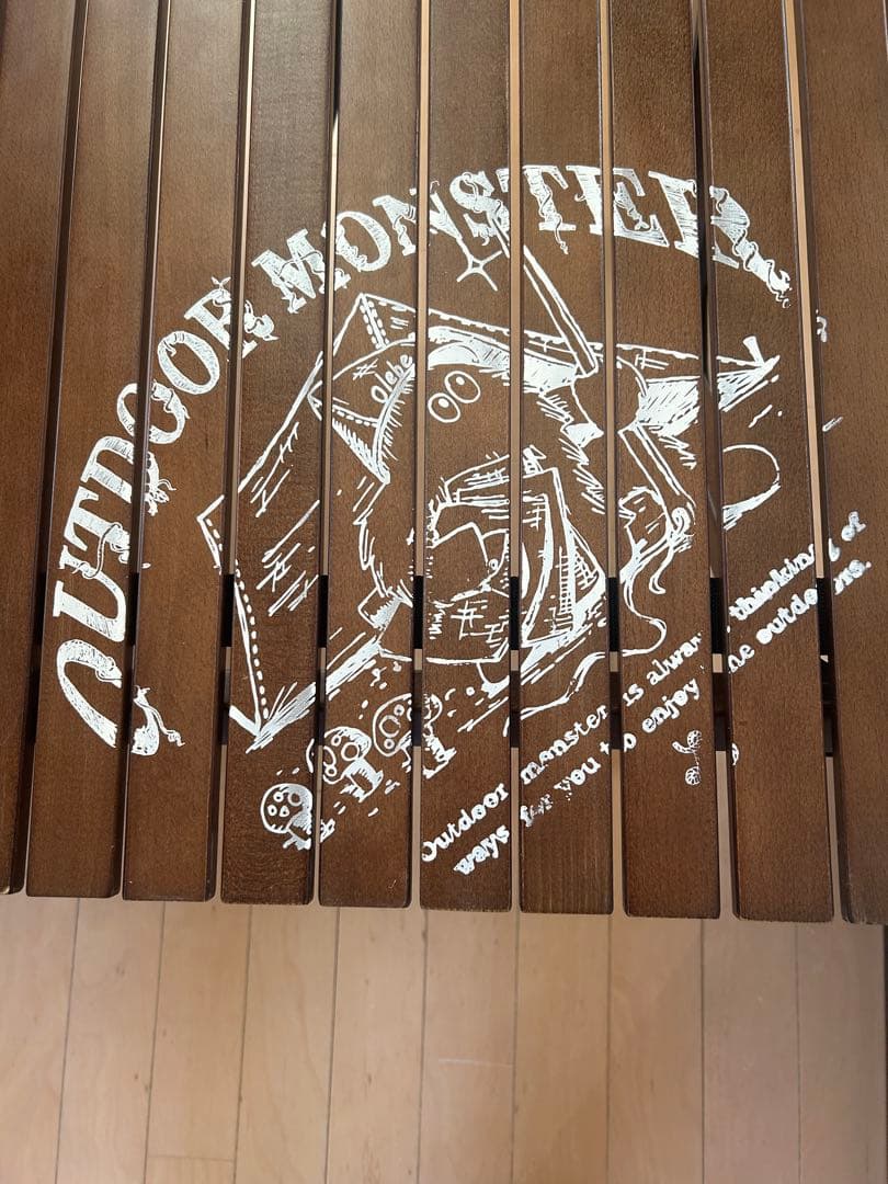 ハイランダーロールウッドテーブル　アウトドアモンスター