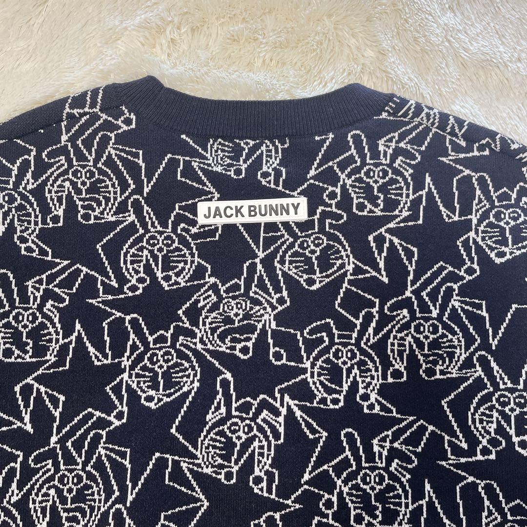 【未使用】ジャックバニー うさ耳 ドラえもん 総柄 ニットセーター　0
