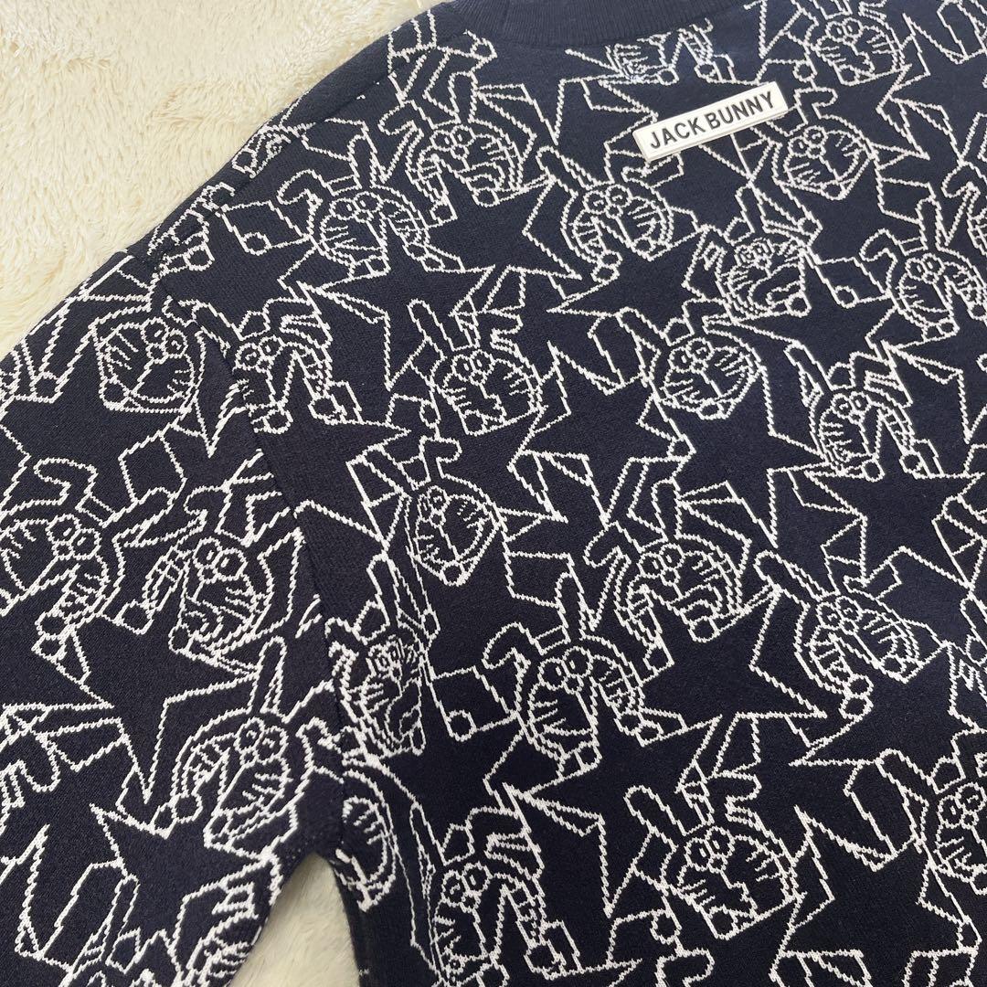 【未使用】ジャックバニー うさ耳 ドラえもん 総柄 ニットセーター　0