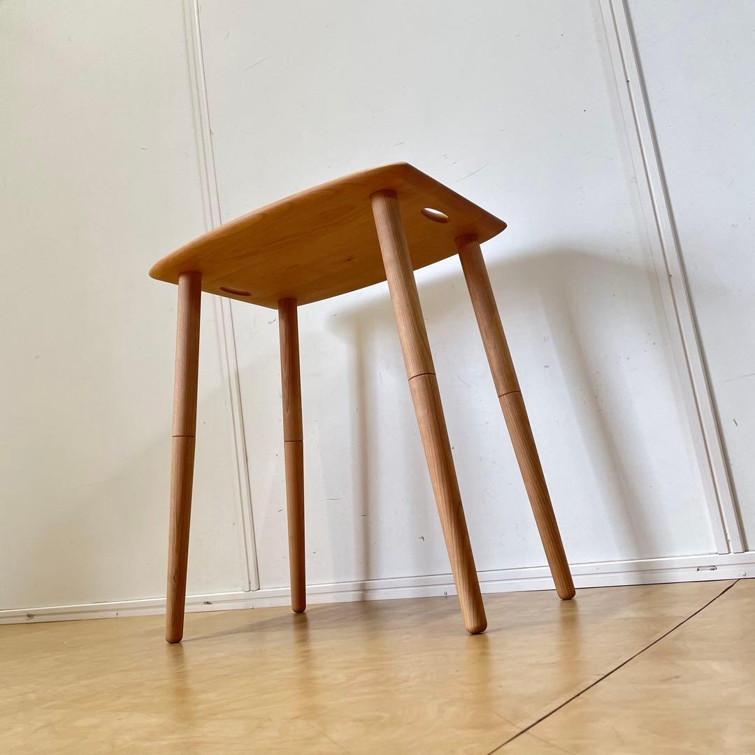 キャトル・セゾン サクラ材 トレイテーブル サイドテーブル 花台 北欧スタイル