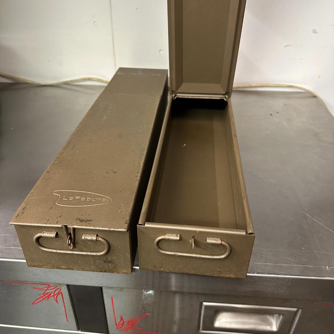 【希少 LeFebure製】ヴィンテージ メタルストレージボックス 収納ボックス