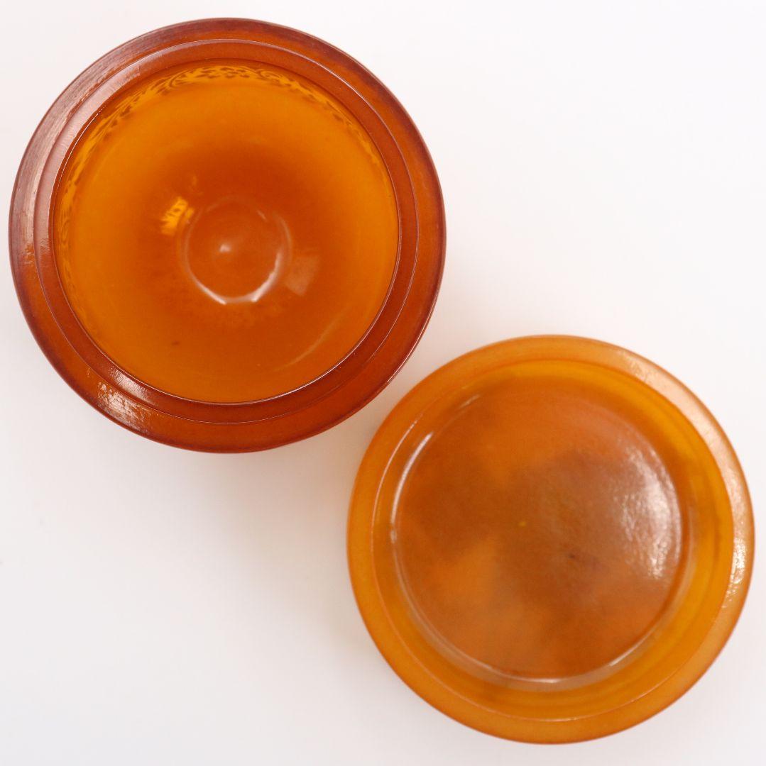 坂本康則作 琥珀製? 花の宴蒔絵 棗 茶道具 共箱共布　rC783　N4