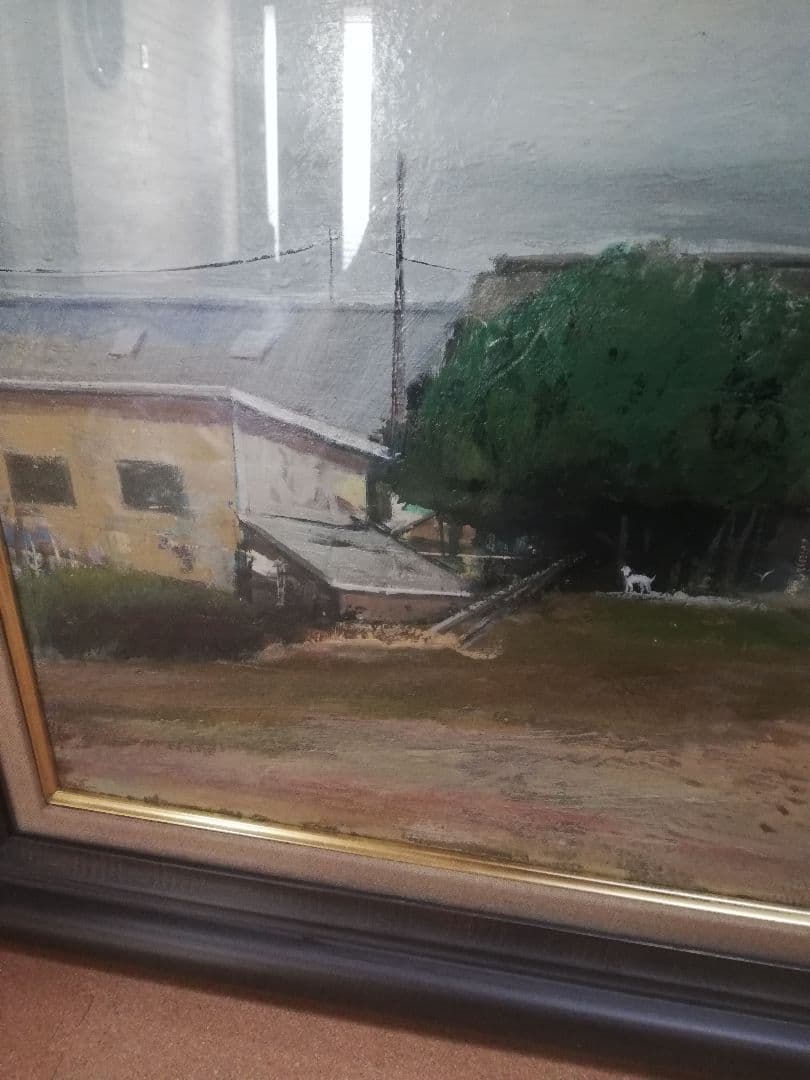 ※期間限定発送❢※　松本恵行（まつもとしげゆき）作　油画「海の見える風景　房州」