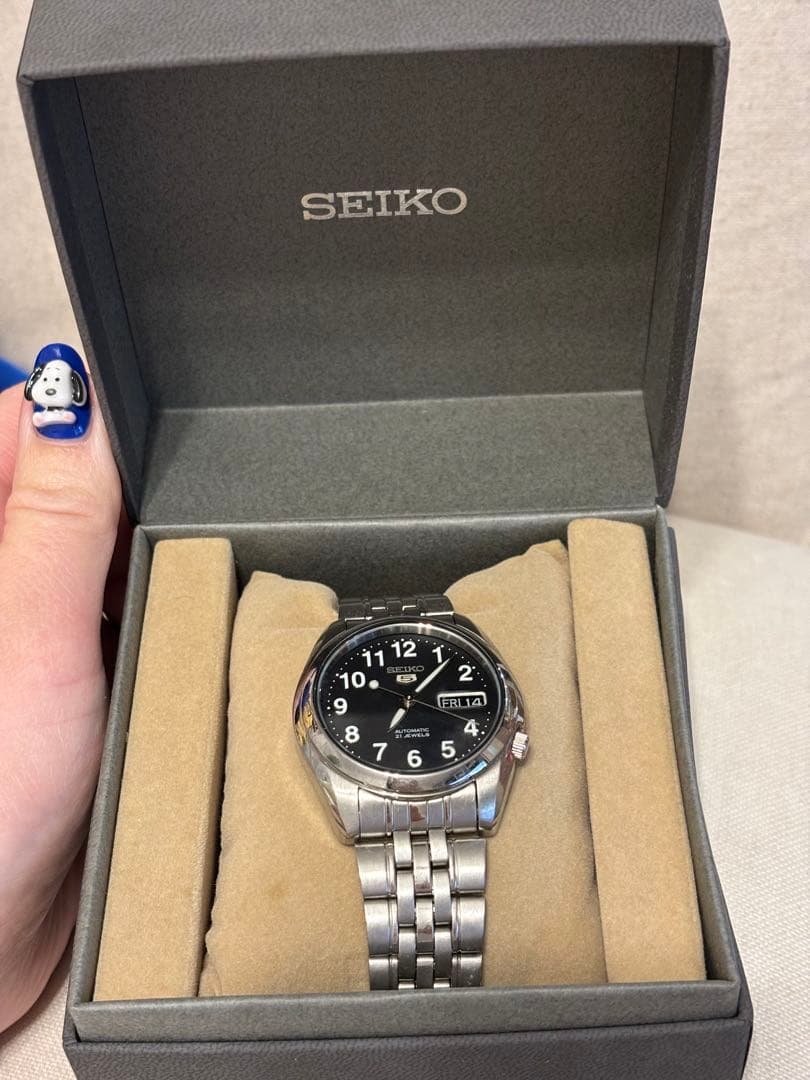 SEIKO 5 自動巻き 腕時計 ブラック