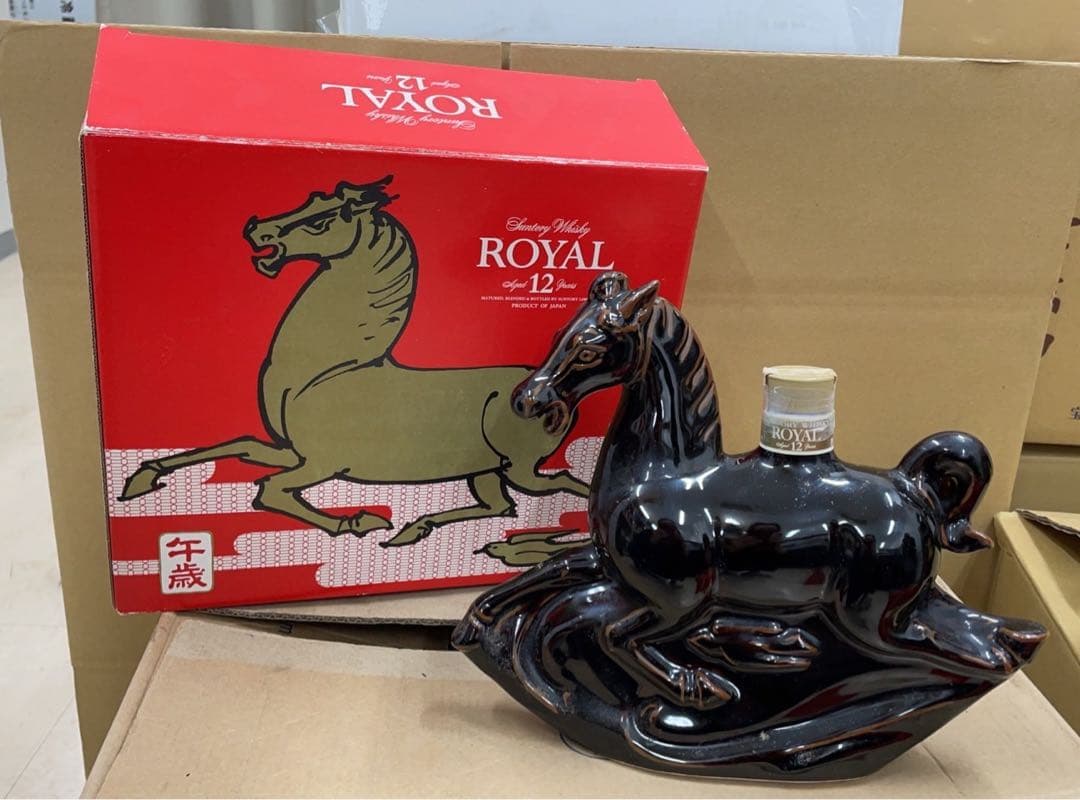 《古酒未開栓》サントリーウイスキー、ローヤル12年、2002年600ml（午歲）