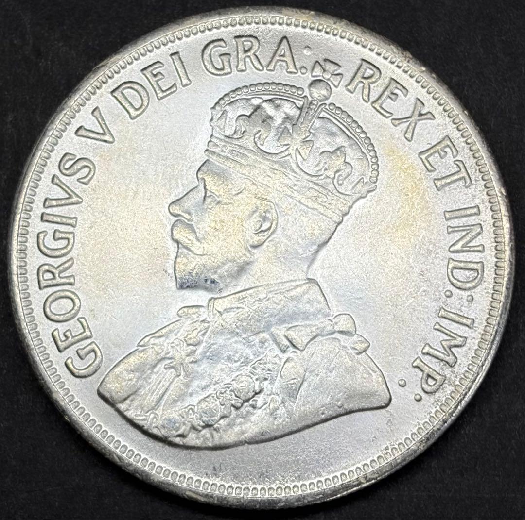 英領キプロス 1928 5ピアストル 銀貨 古銭