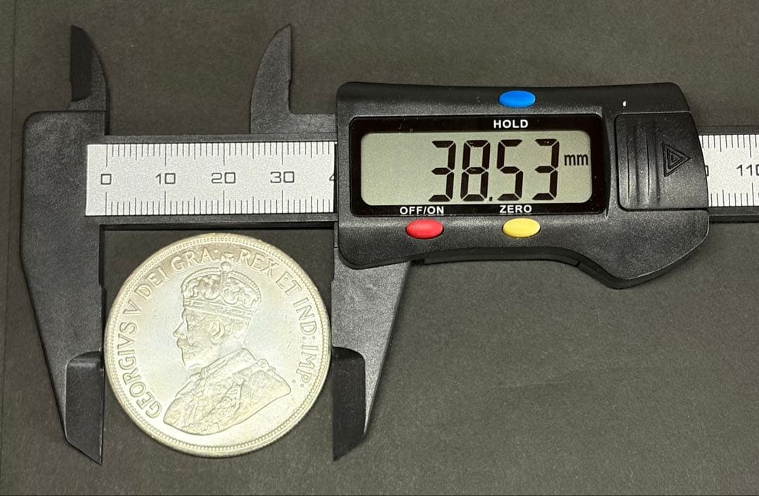 英領キプロス 1928 5ピアストル 銀貨 古銭