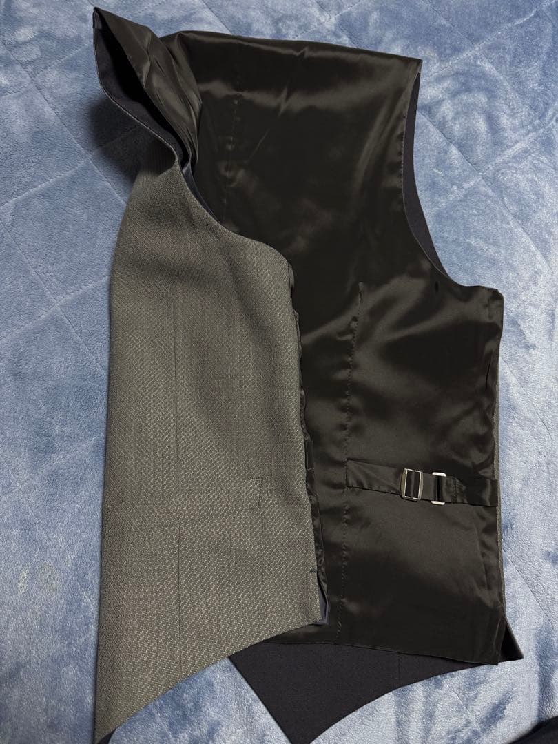 【新品】AOKI リバーシブル ベスト ジレ 紺 グレー Sサイズ