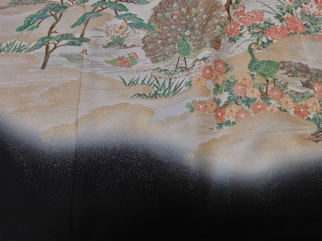 B2064 留袖リメイク袖広がりデザインフォーマルパーティードレス