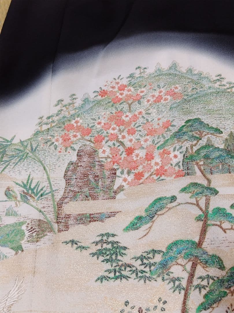 B2064 留袖リメイク袖広がりデザインフォーマルパーティードレス