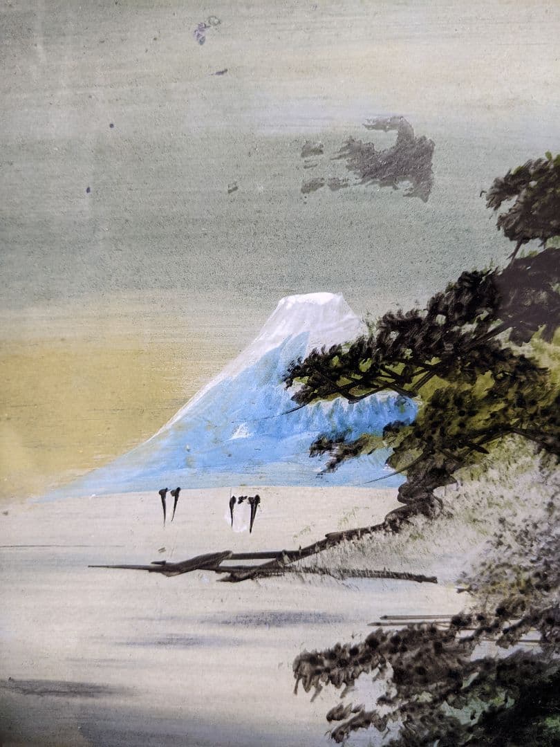 ガラス絵　レトロ