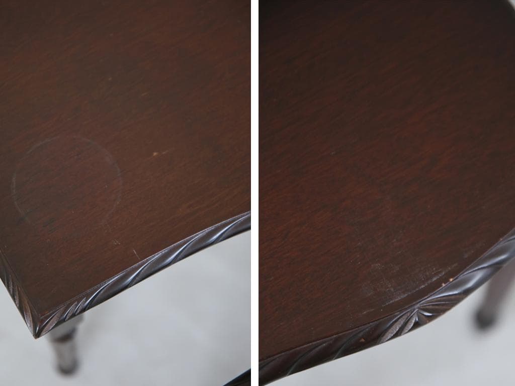 英国アンティーク木製ネストテーブル3台/机/飾り棚/サイドテーブル(89-300