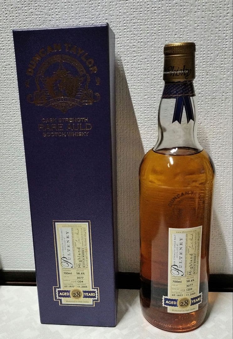 希少品！Pulteney 28年シングルモルトウイスキー 700ml 58.6