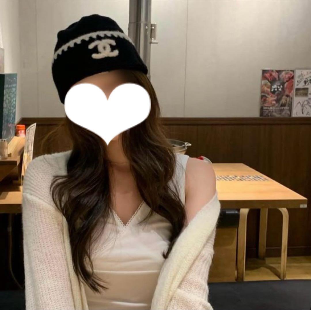 【新品未使用】CHANEL ♡ 大人気 ニット帽 BLACK 黒 正規品