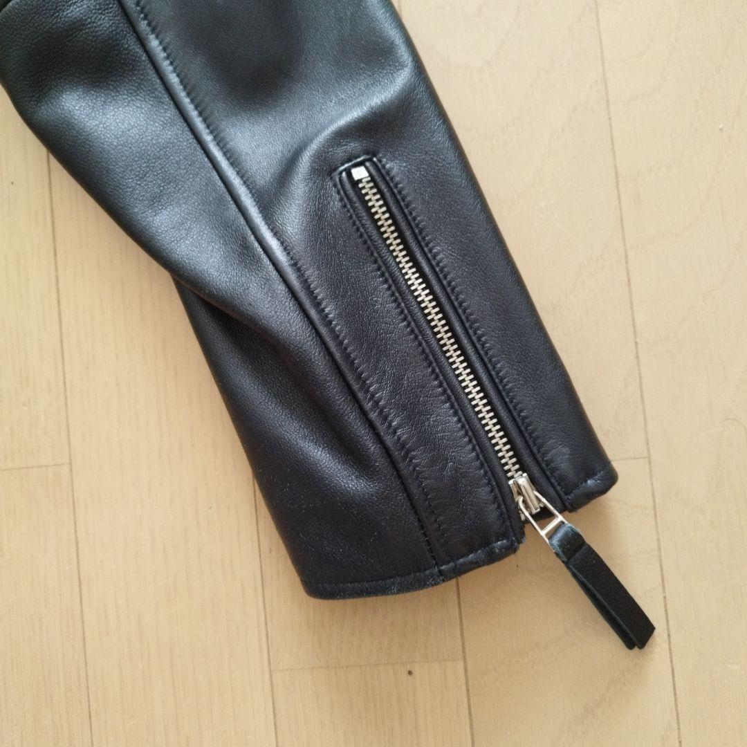 London Denim ブラックレザー シングルライダース