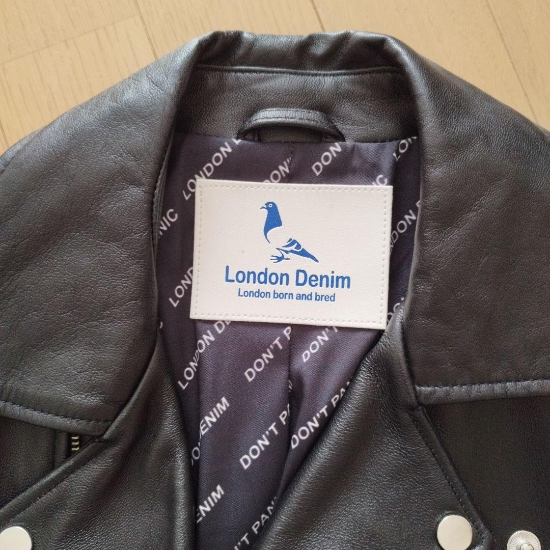 London Denim ブラックレザー シングルライダース
