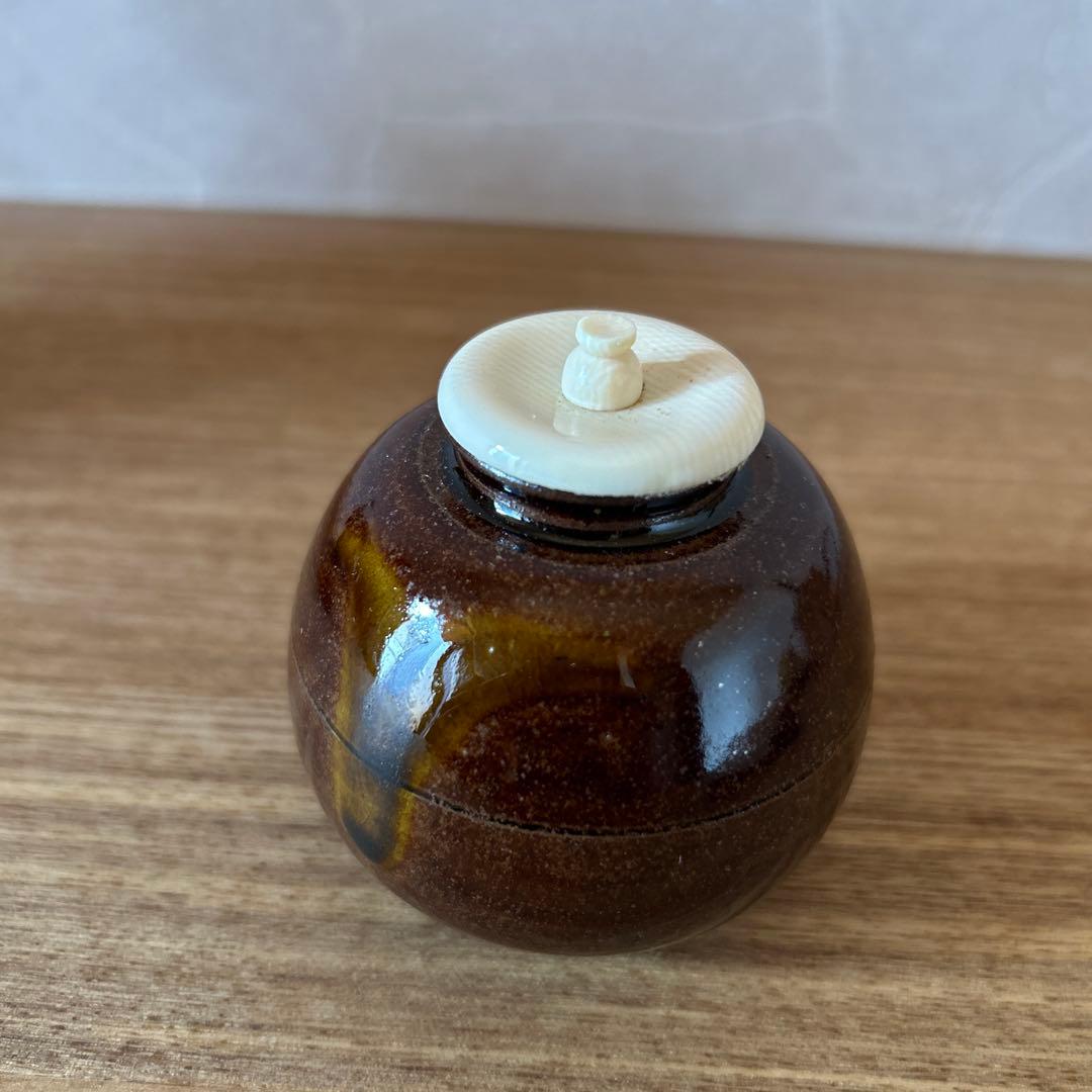 笹田有祥　模福原茄子茶入　茶道具