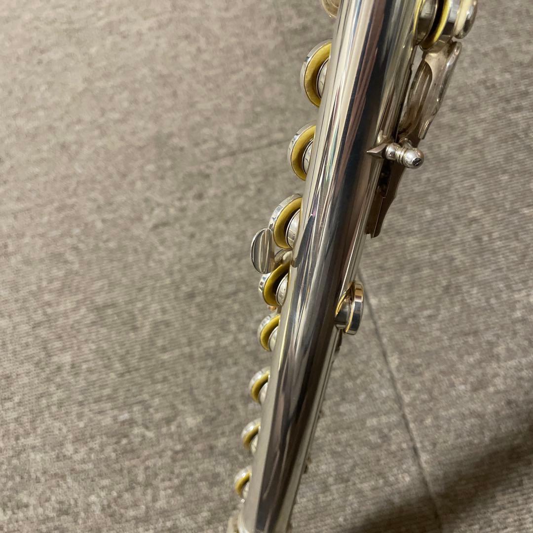 YAMAHA フルート 577 頭部間銀製　ケース付き　オフセット　リングキー