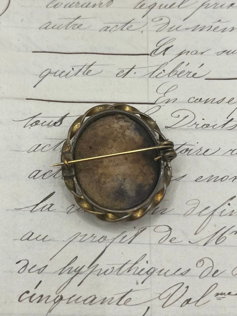 19世紀 イタリアアンティーク マイクロモザイク ブローチ