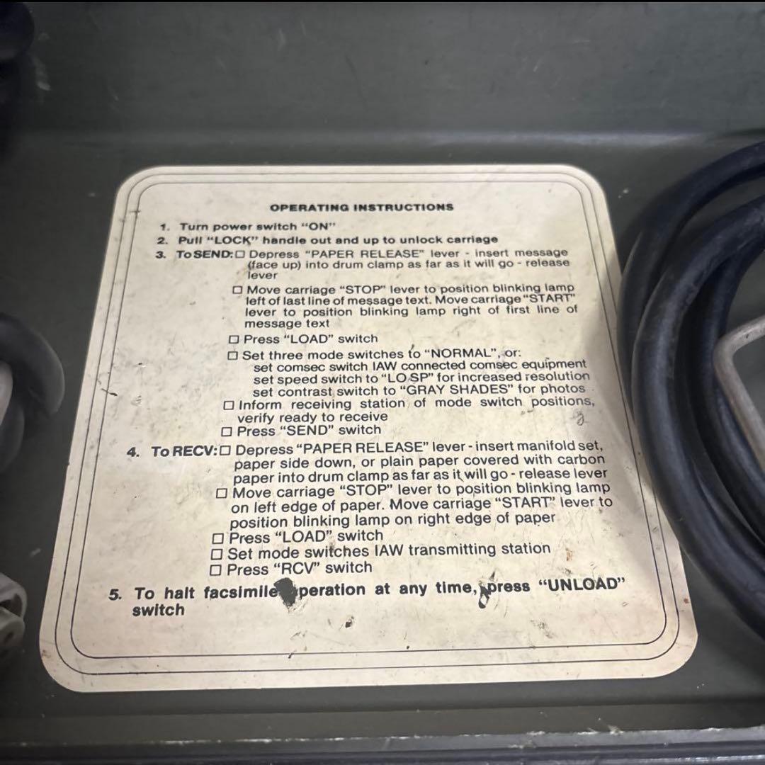 米軍実物　FACSIMILE SET TACTICAL AN/GXC-7A