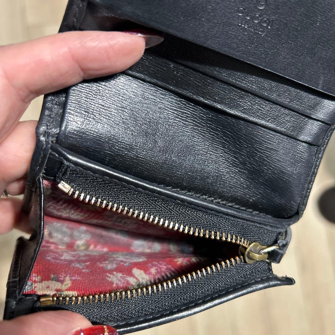 Gucci【正規品】 二つ折り財布 オフディアブラック キルティング