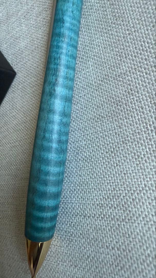 値下げこぶた工房　スタビライドウッド　青　縮み杢