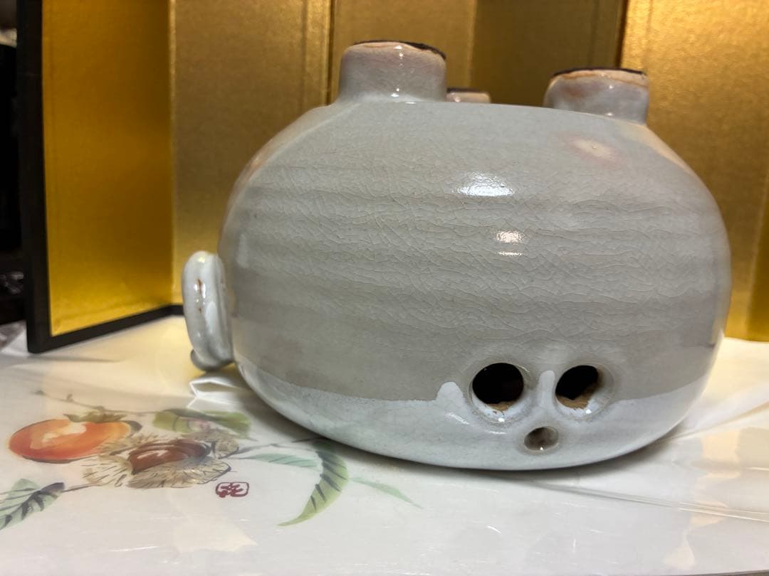 日本礼道小笠原流煎茶道具　瓶掛　三階菱