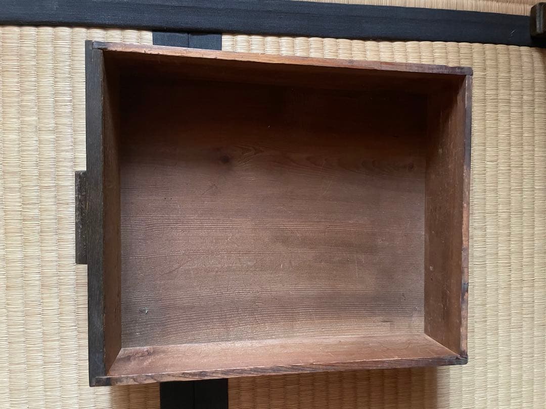 【最終価格】木製文机 ダークブラウン 2引き出し付き