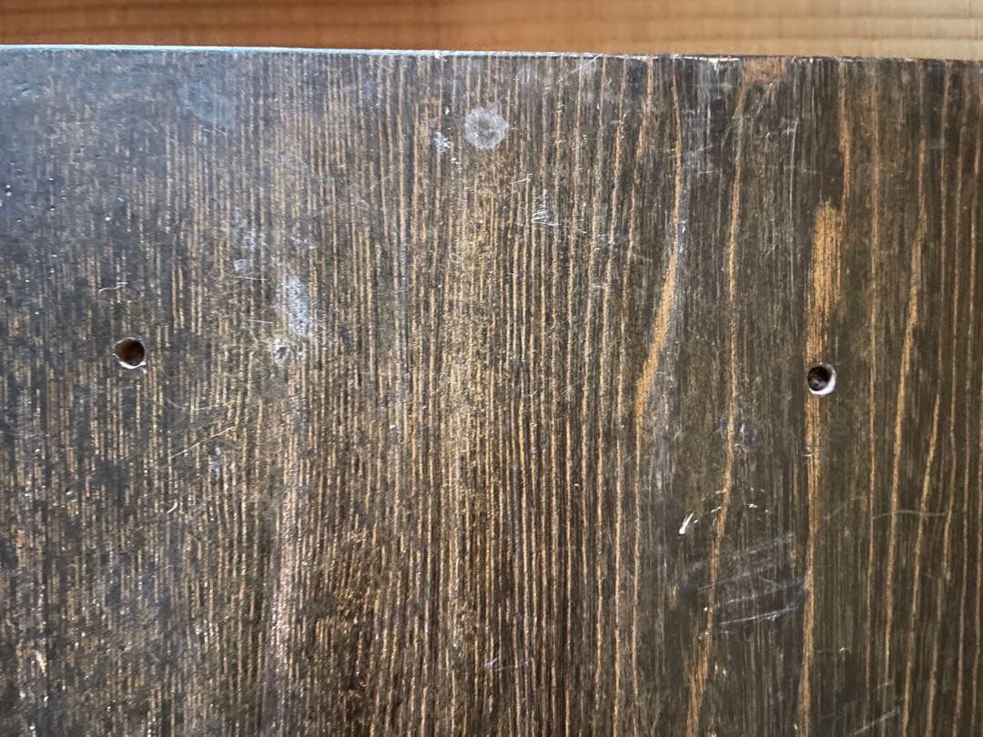 【最終価格】木製文机 ダークブラウン 2引き出し付き