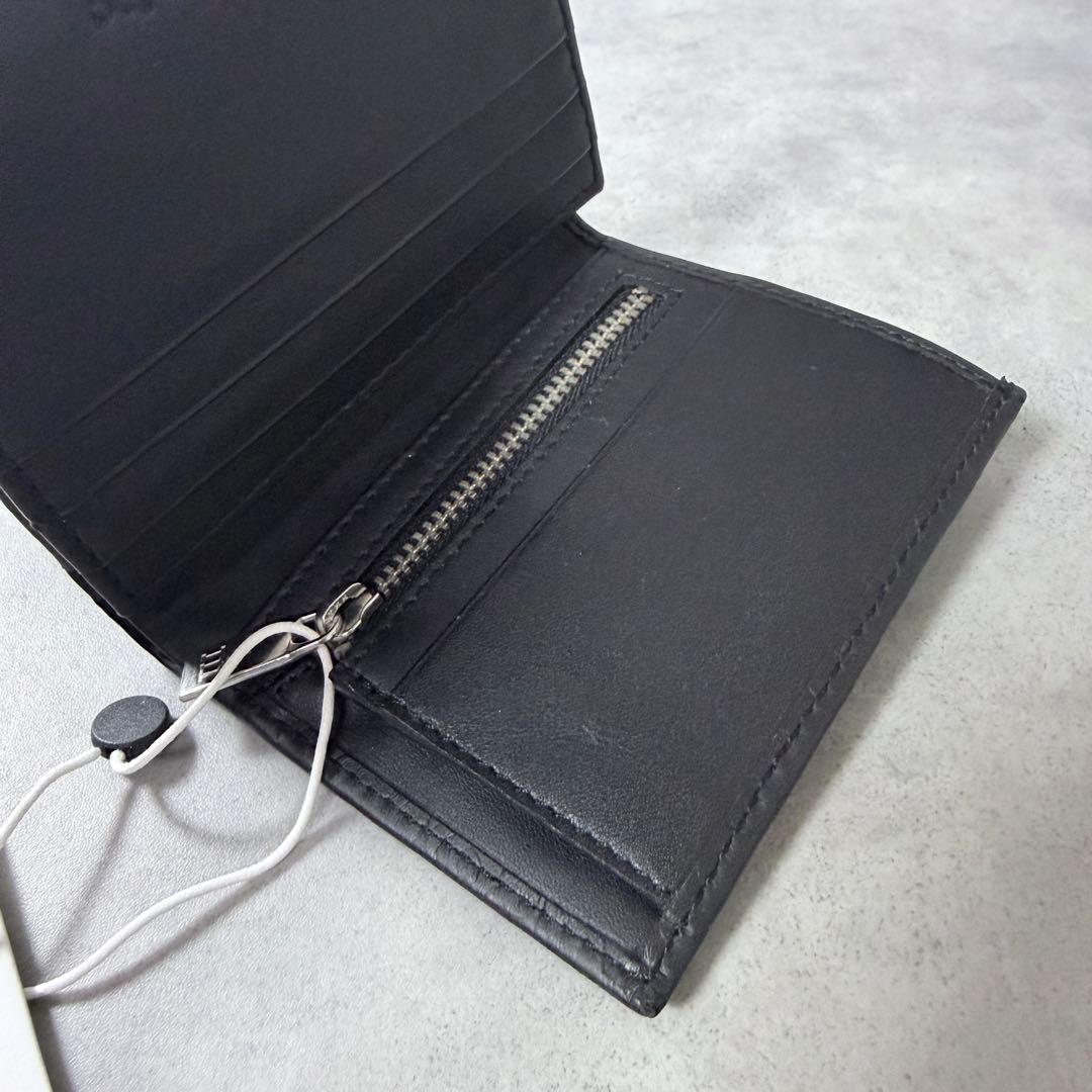 マリメッコ marimekko カトリ 二つ折り財布 ウニッコ レザー 黒 新品