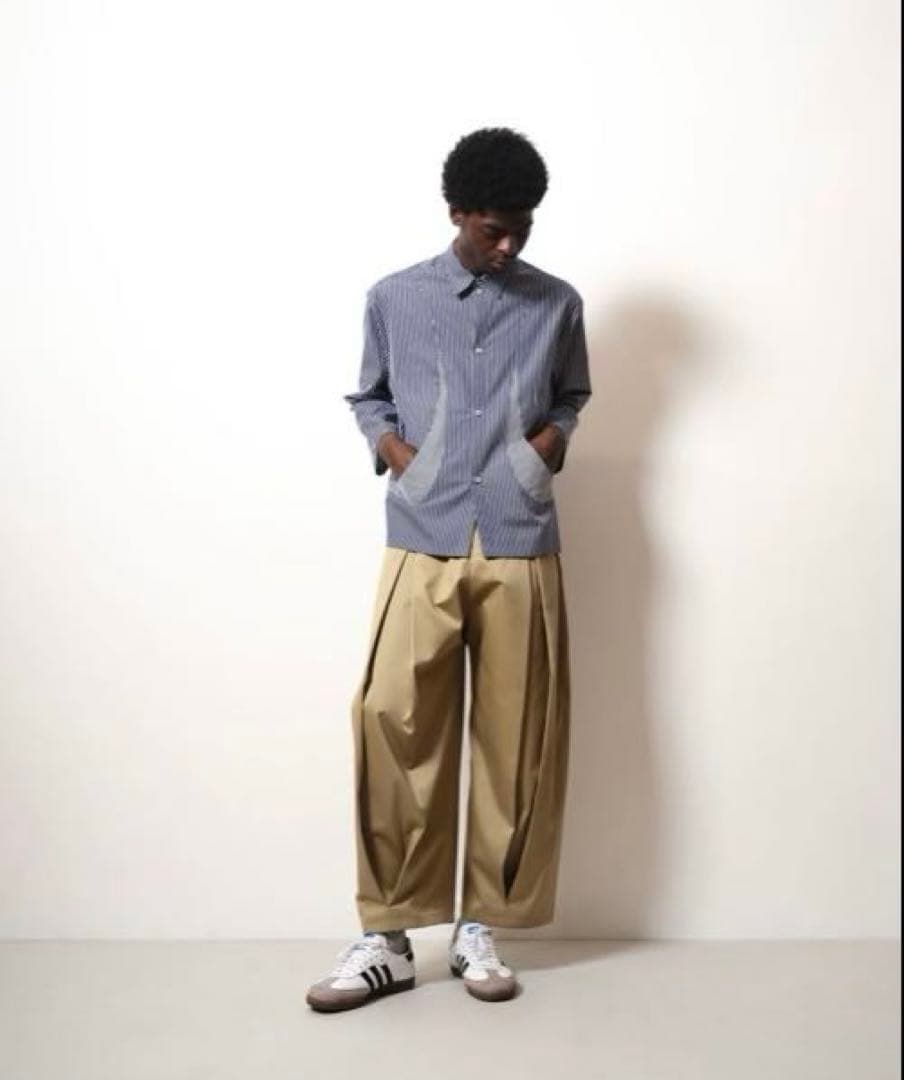 パンツ SAGE NATION BOX PLEAT TROUSER SAND