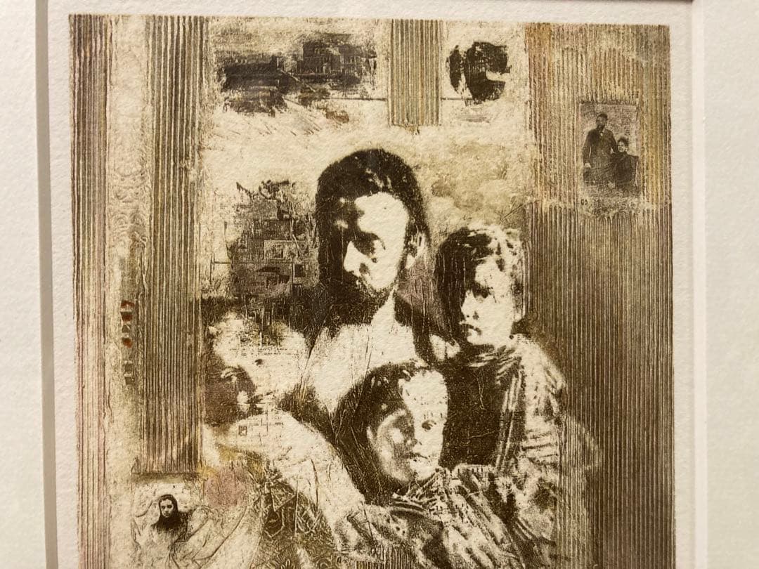 リトグラフ 人物画【A mann】 仏人画家 2点組 サイン・箱あり