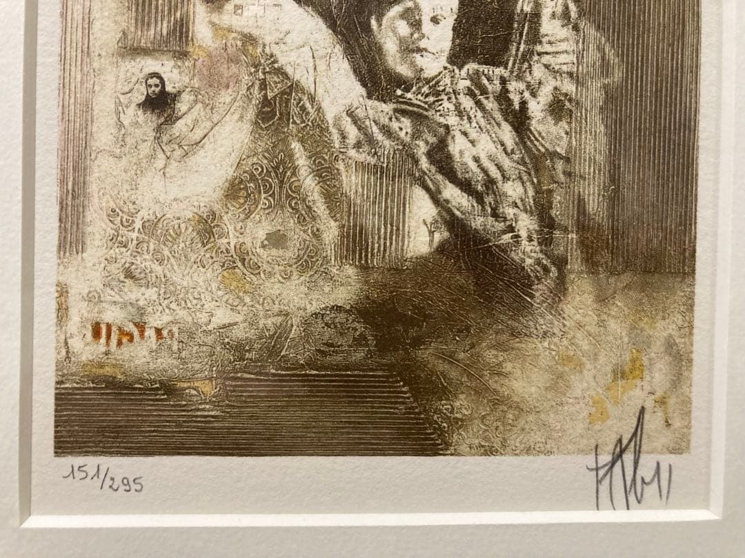 リトグラフ 人物画【A mann】 仏人画家 2点組 サイン・箱あり