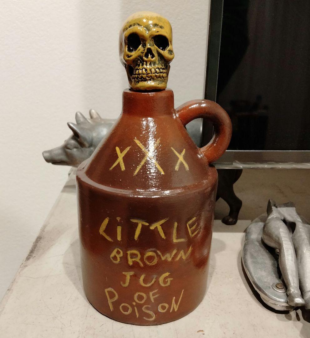 レア 50s スカル　ドクロ　ビンテージ　デカンタ　クロスボーン