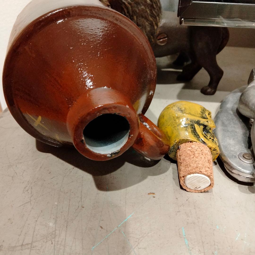 レア 50s スカル　ドクロ　ビンテージ　デカンタ　クロスボーン