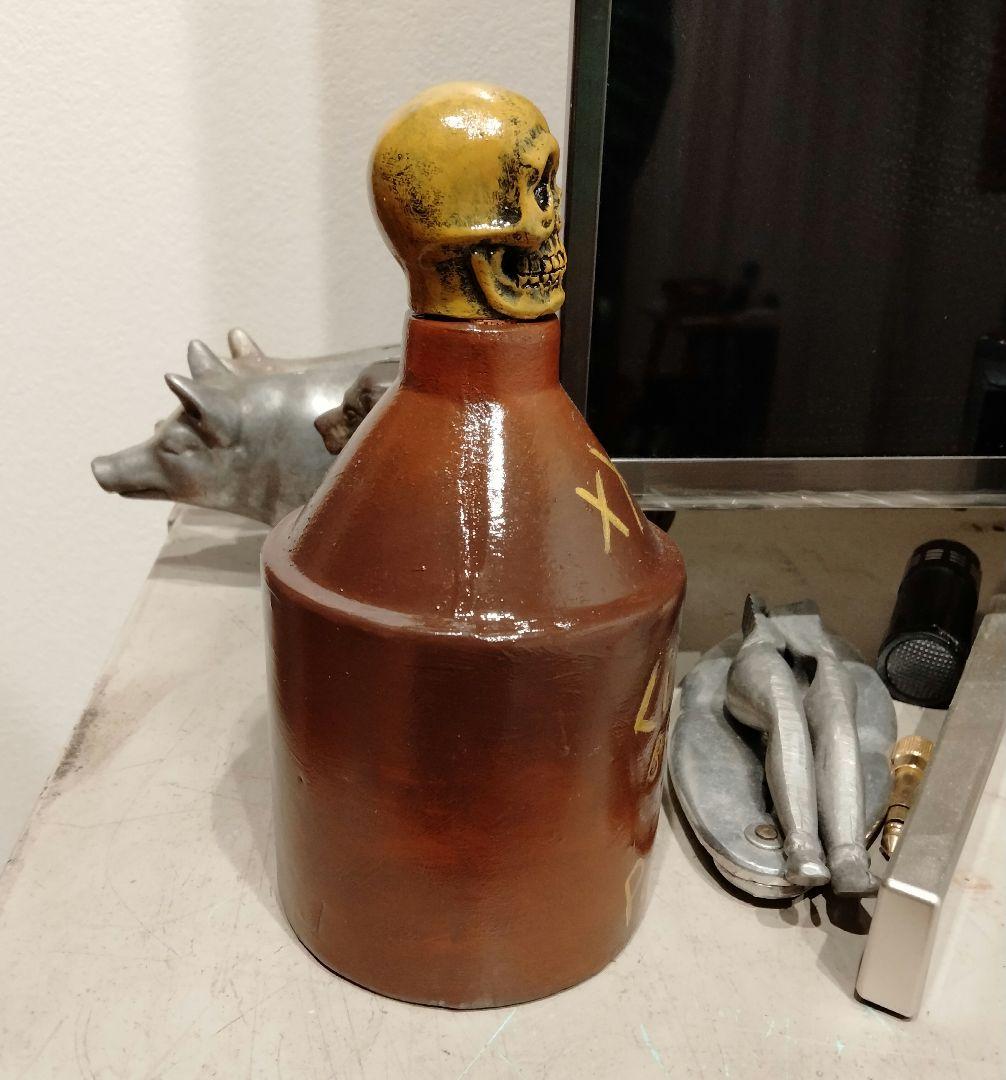 レア 50s スカル　ドクロ　ビンテージ　デカンタ　クロスボーン